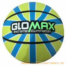 Fluorescent Color Rubber Basketball for Promotion